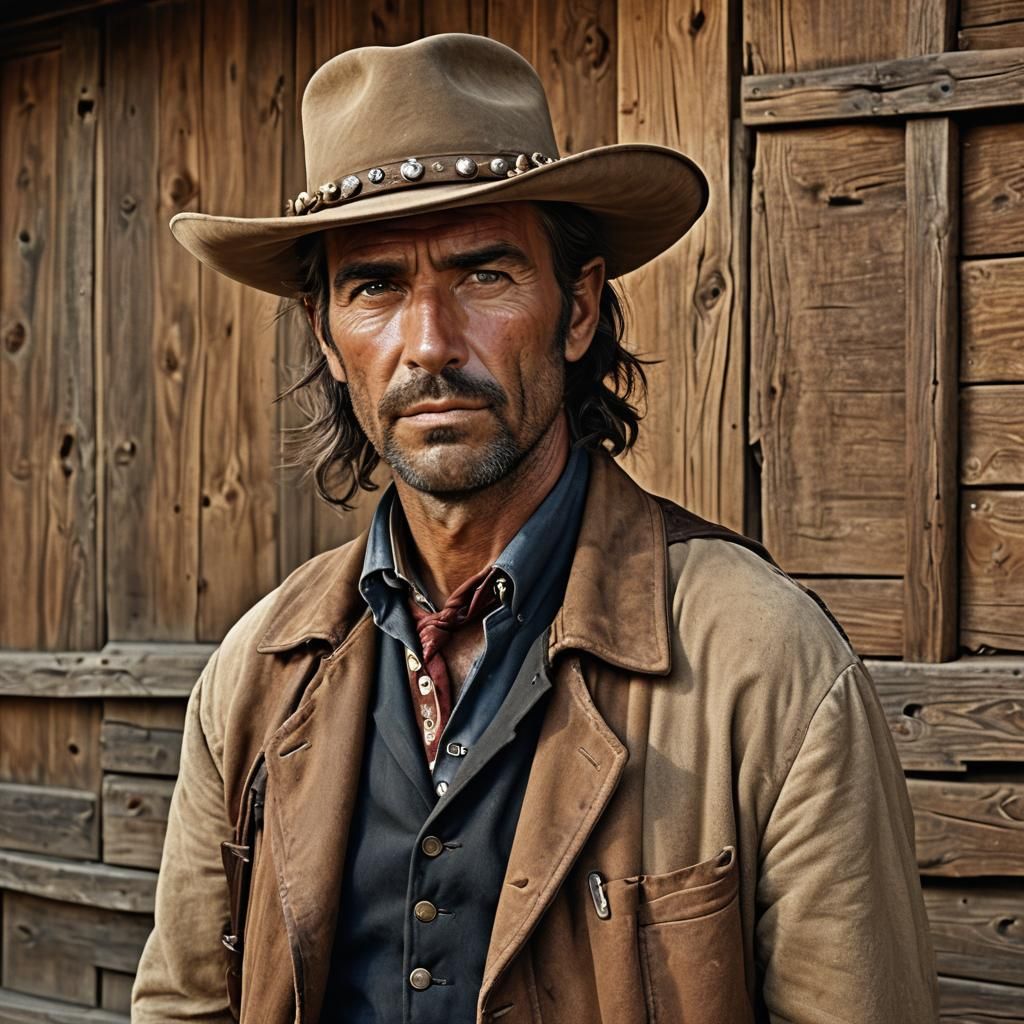 Wild West Man Portrait with Bokeh