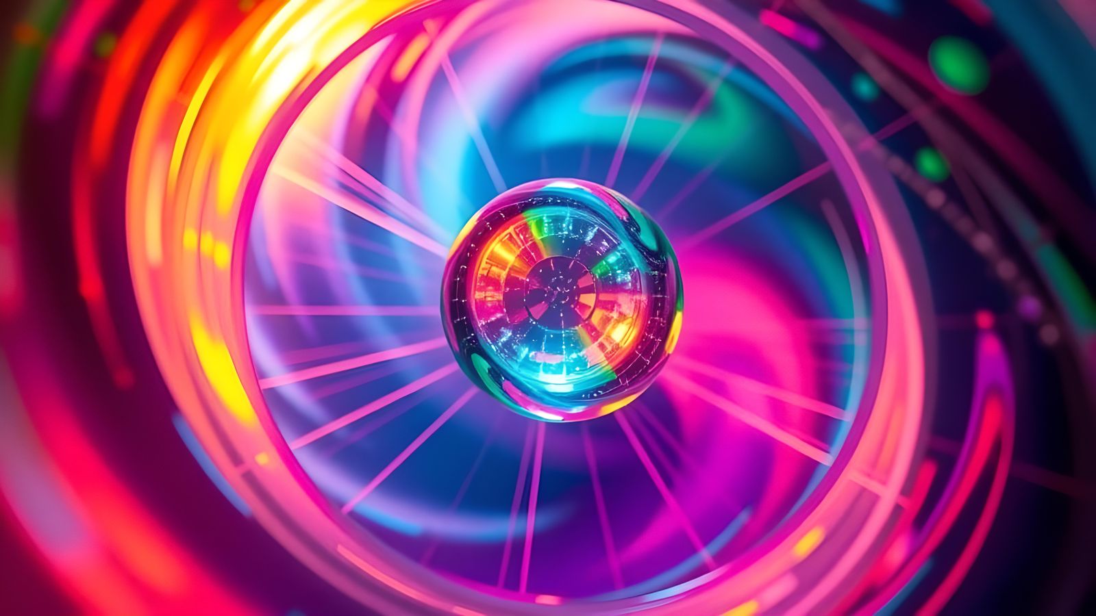 Macro View of Fluorescent Particle in Liminal Space