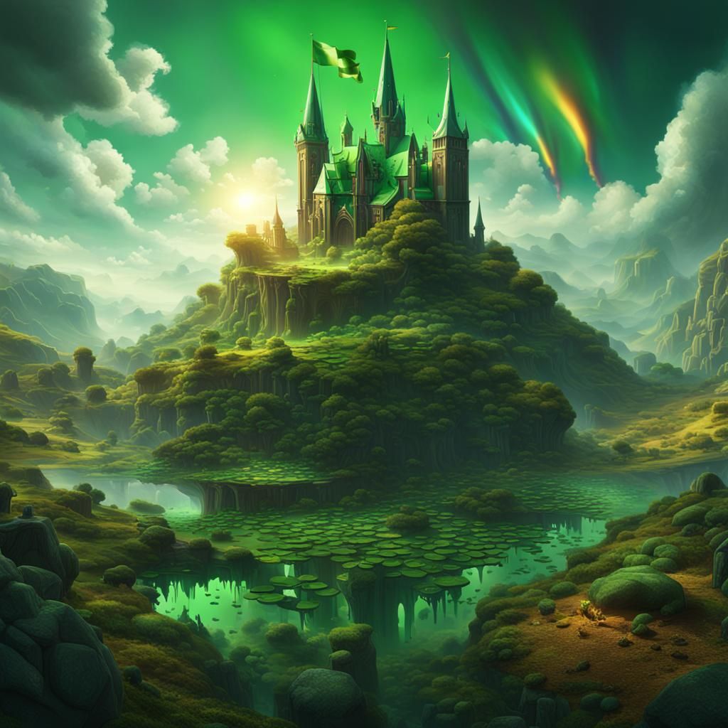 Upside-Down St. Patrick's Day Fantasy Art