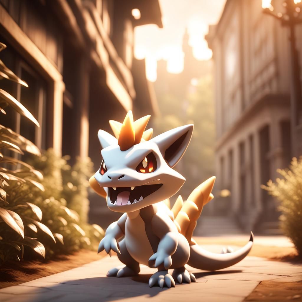 Marowak Pokemon in 3D Cinematic Style