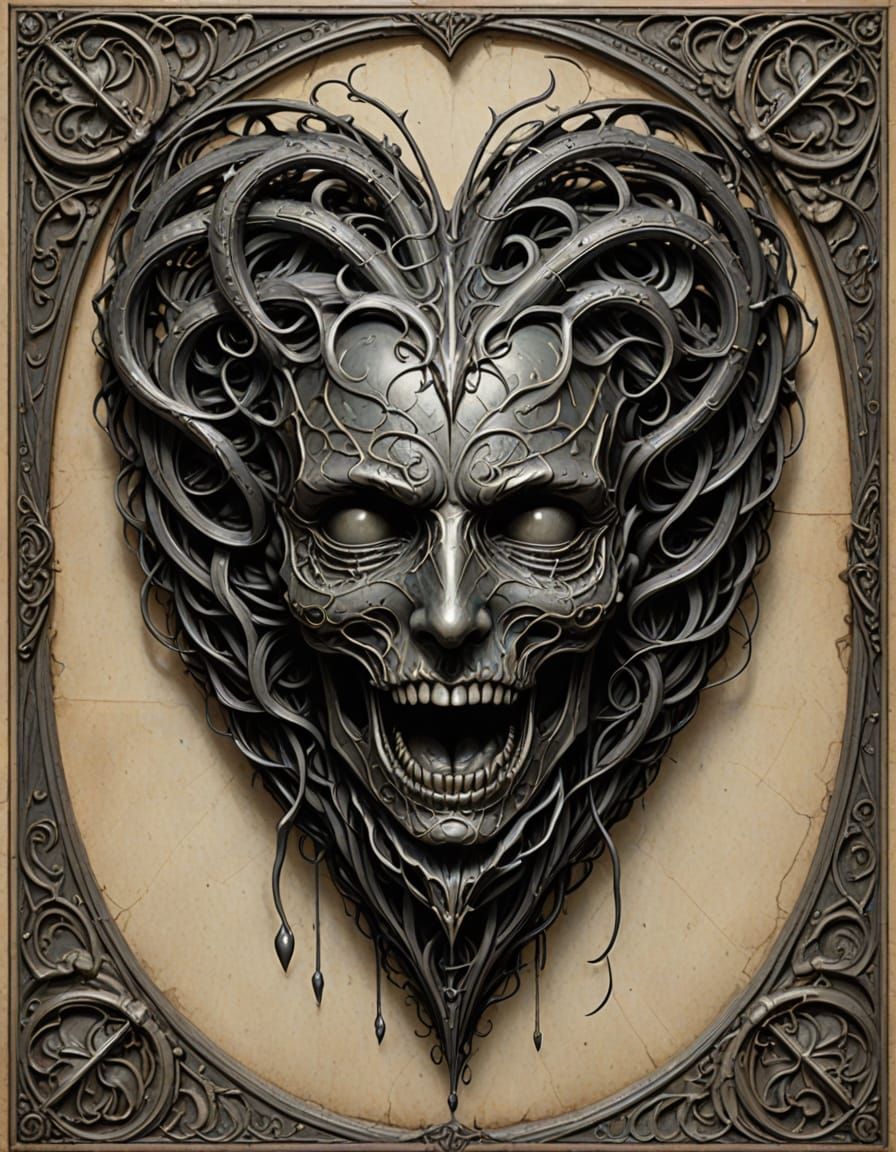 Endless Minutiae Eldritch Embossing a Broken Heart is Blind But Neverending