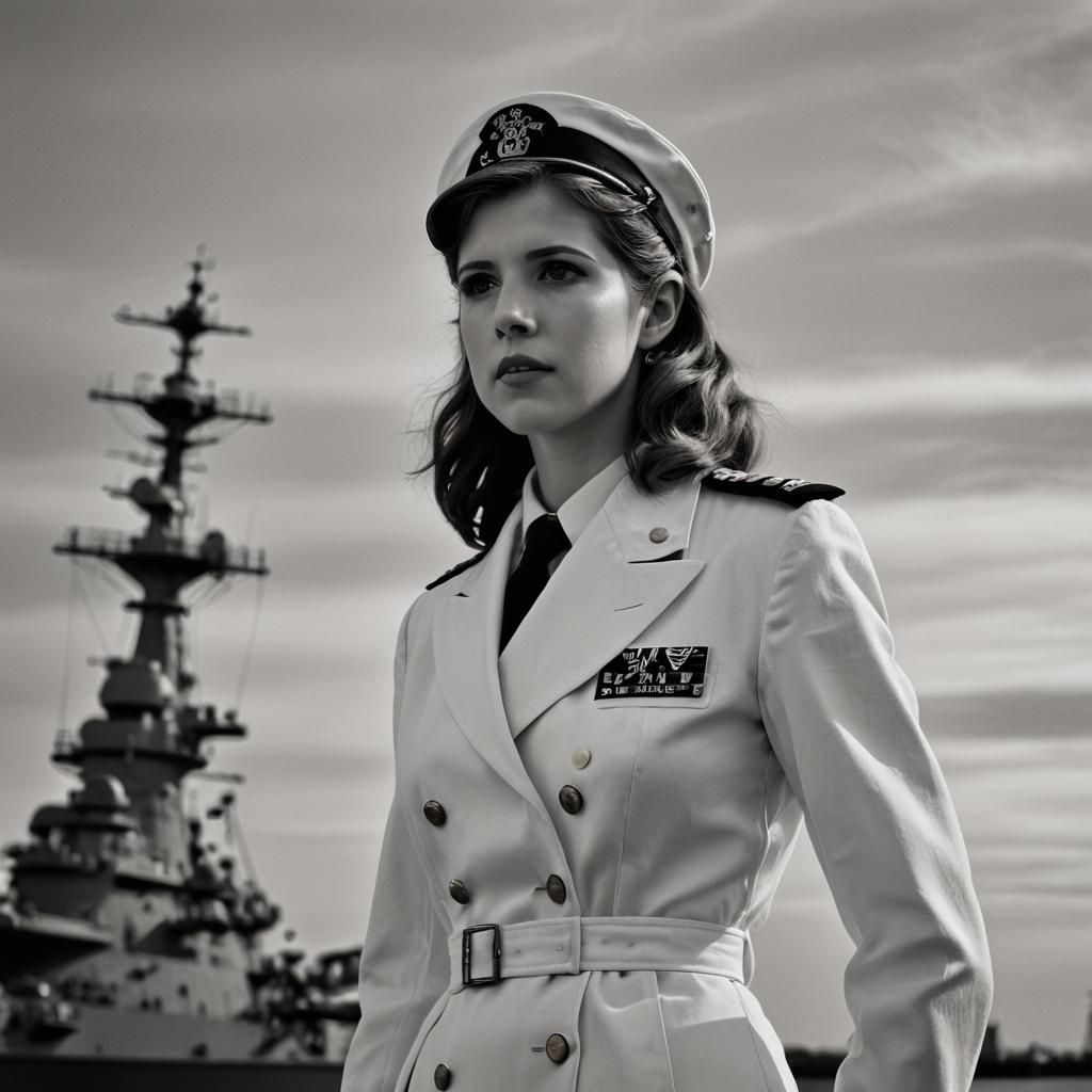 Anna Kendrick in Film Noir Style on Battleship