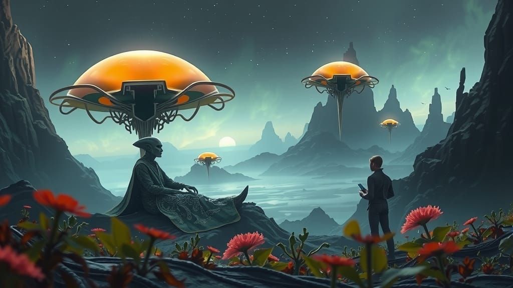 Alien Leader Interviewed on Bioluminescent World as Digital ...