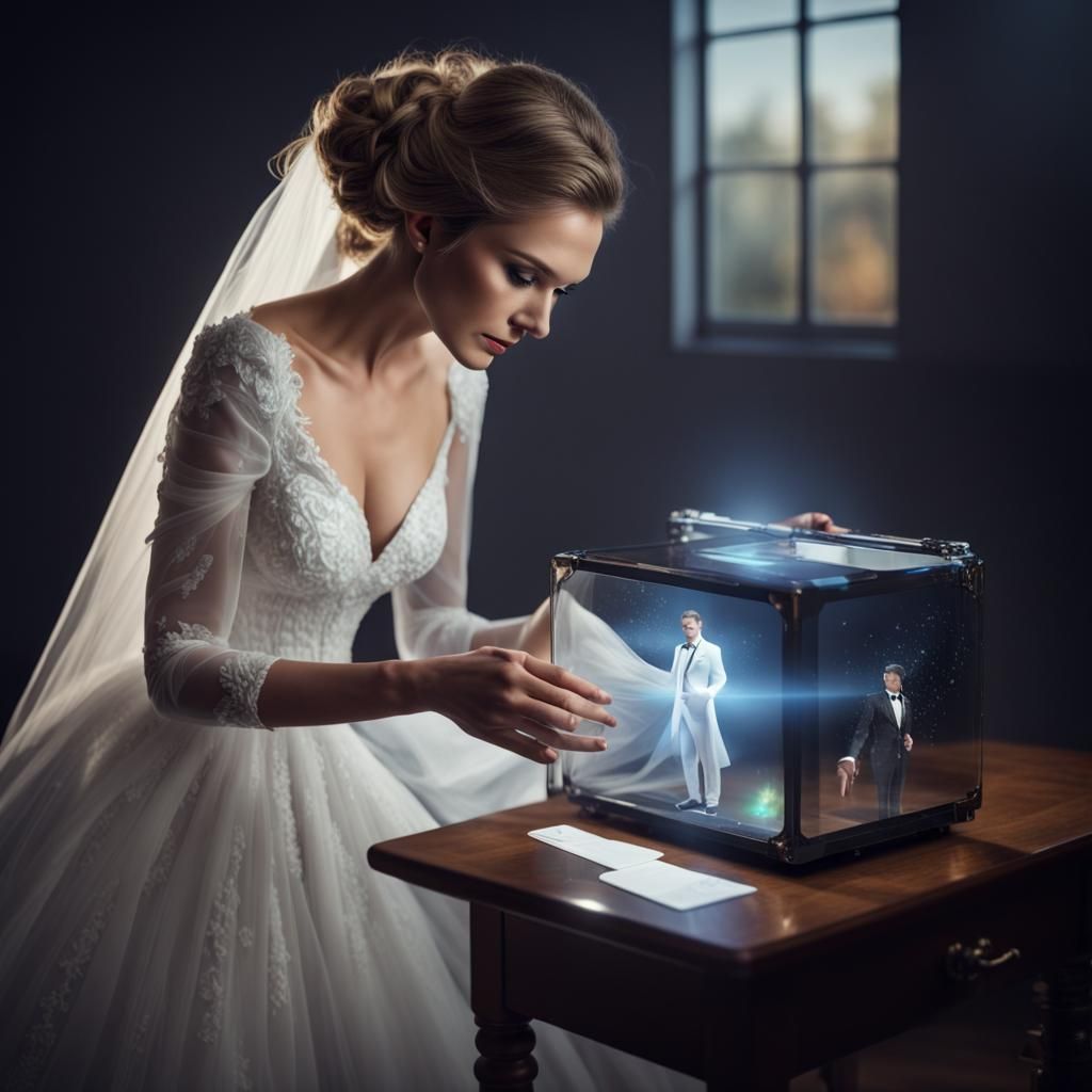 Bride and Holographic Groom