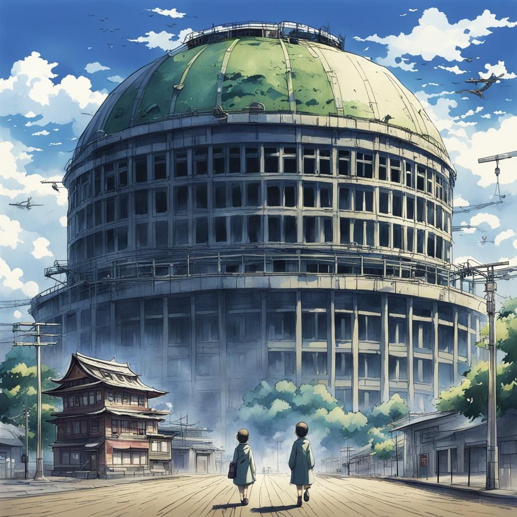Anime-Style Hiroshima Scene