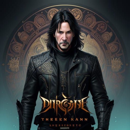 Chiseled Actor Ready for Battle in Triadic Color Scheme Port...