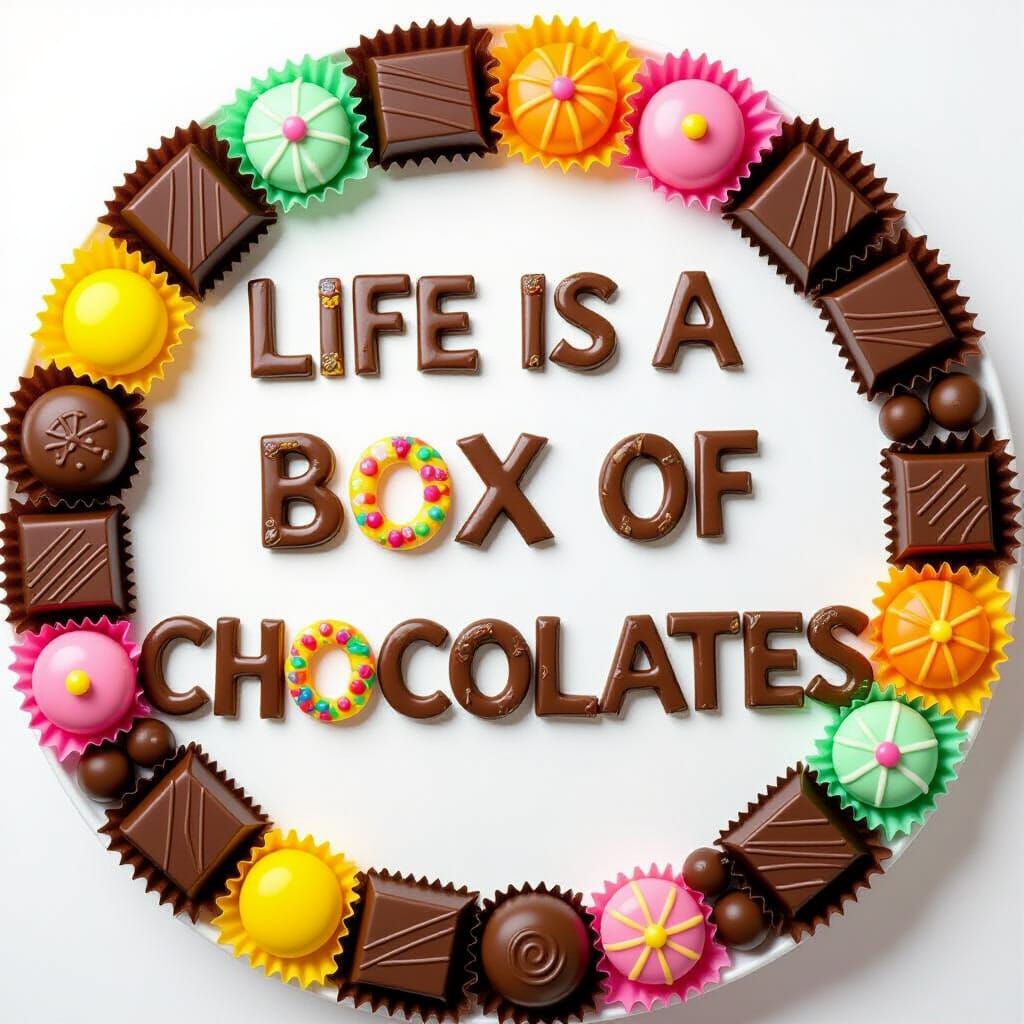 Birthday Party Chocolate Dish: Life is a Box of Chocolates