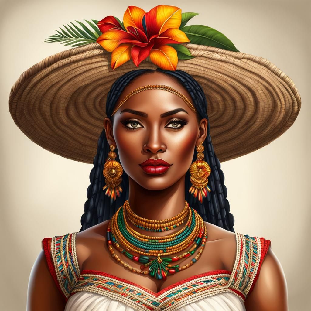 Belizean Woman in Traditional Dress: A Realistic Portrait