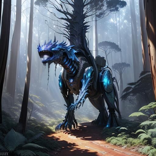 Psychedelic Castle in Eucalypt Forest Concept Art