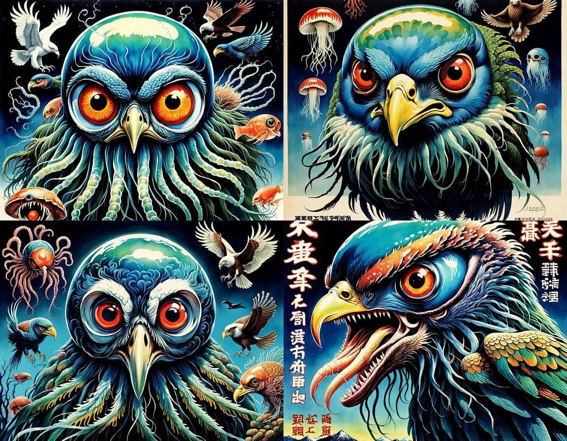 Surreal Japanese Crustacean Horror Creature from the Deep