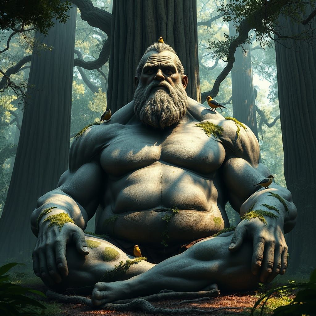Giant of the Forest in Ancient Landscape Style