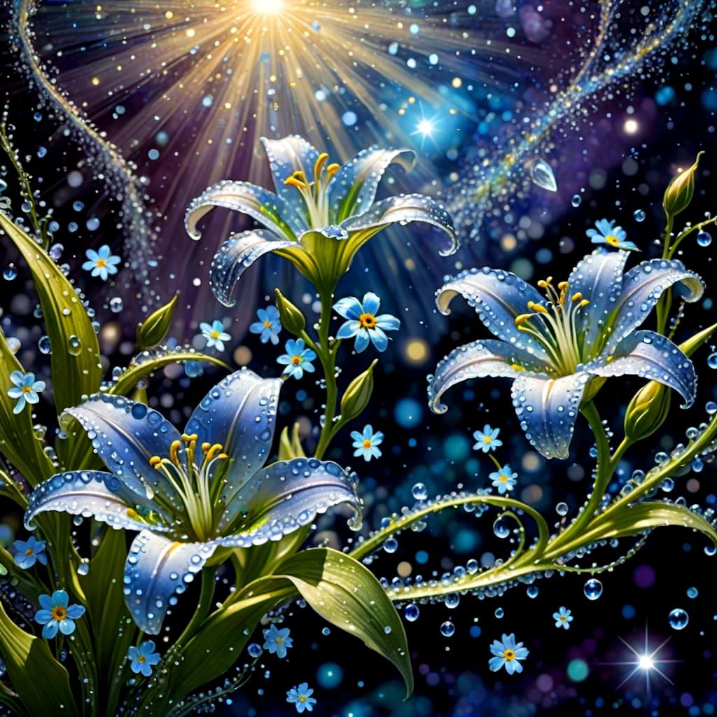 Wie die Sonne mit ihrem Licht das Feld durchflutet, glitzert und funkelt Morgentau - Tears can become Jewels through the...