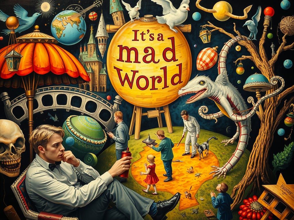 Surreal Landscape in Whimsical Style