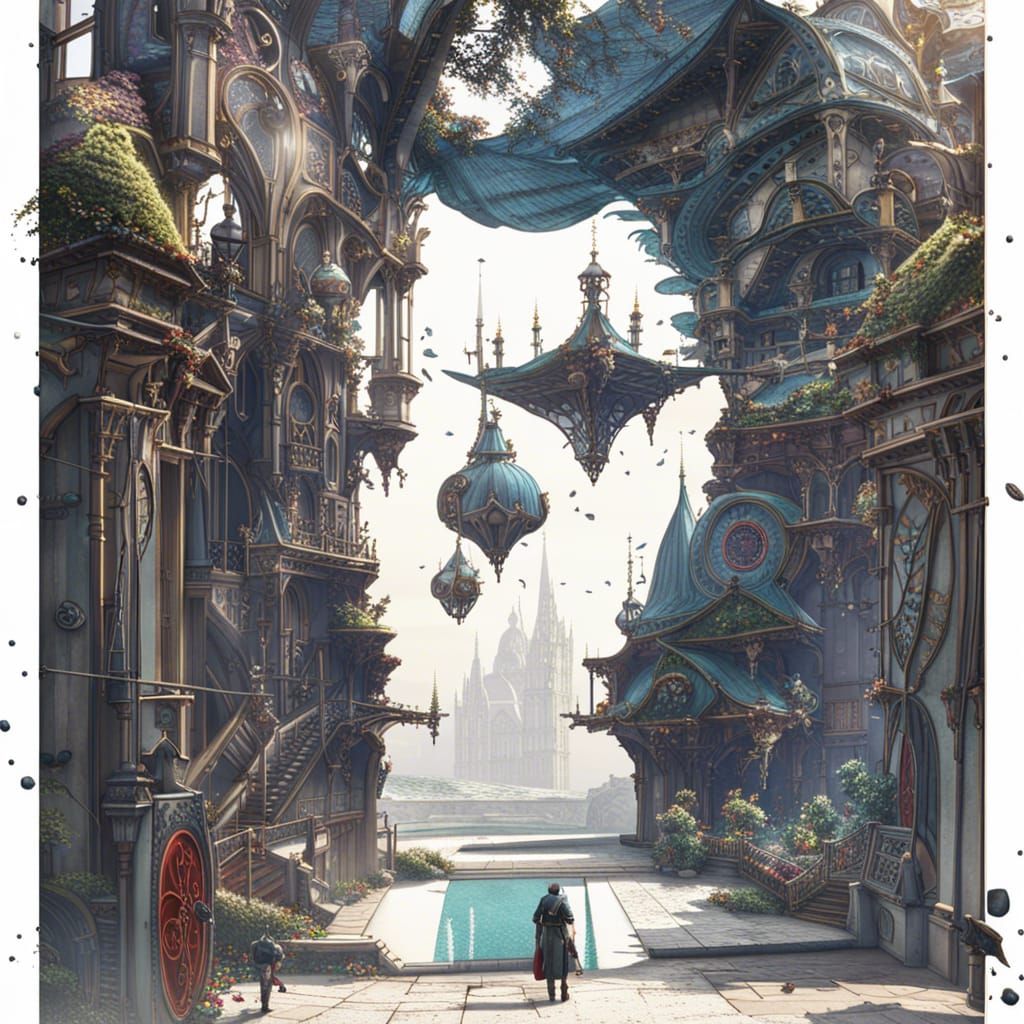 Era Porumbescu in Vienna: Detailed Matte Painting