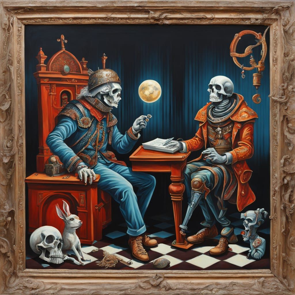 Surreal Acrylic Impasto Painting with Rich Colors