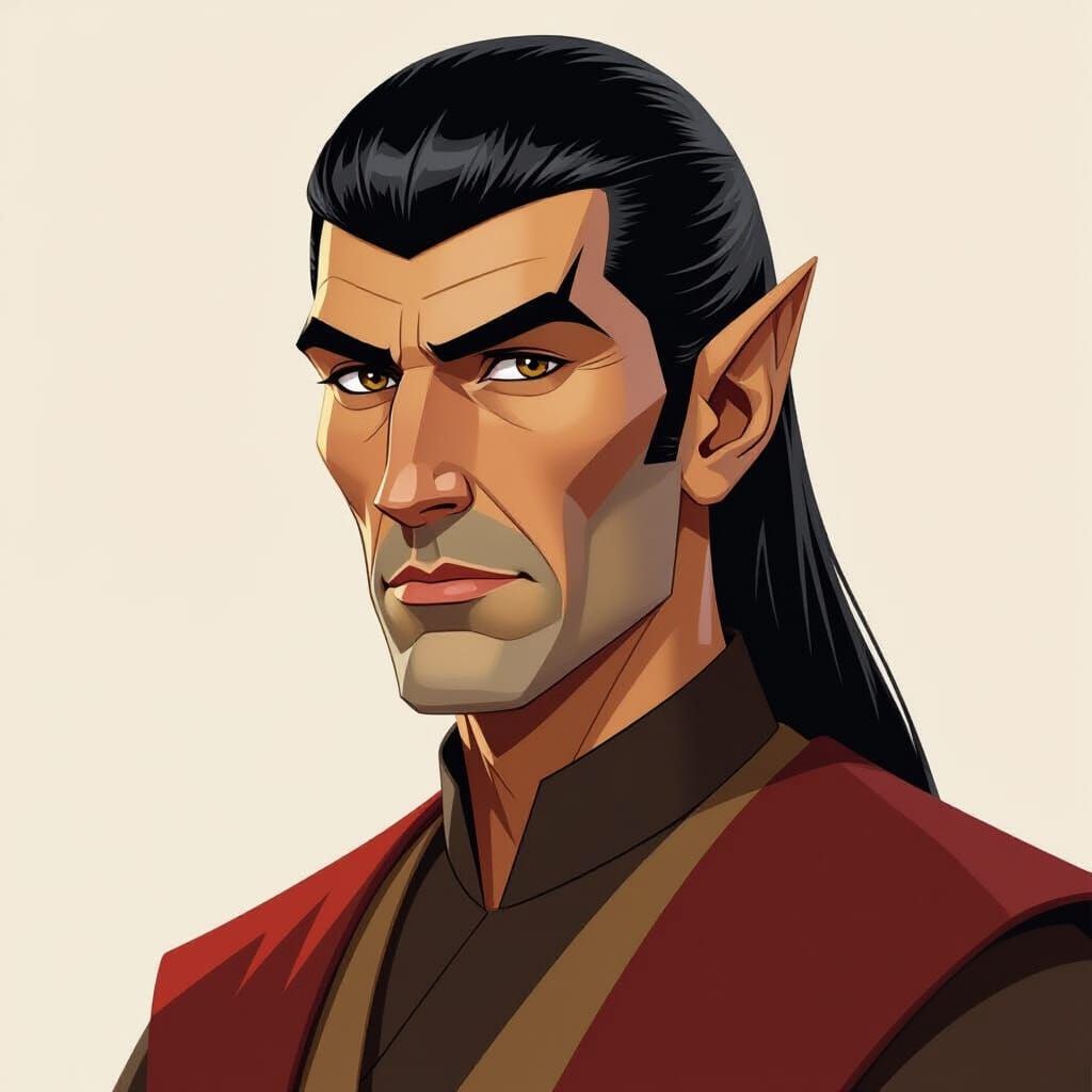 Vulcan Philosopher Surak in Earth Tone Robes