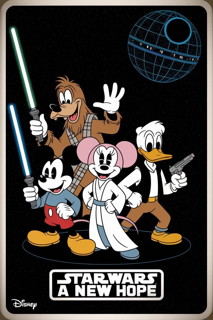 Disney Characters Star Wars: A New Hope Poster