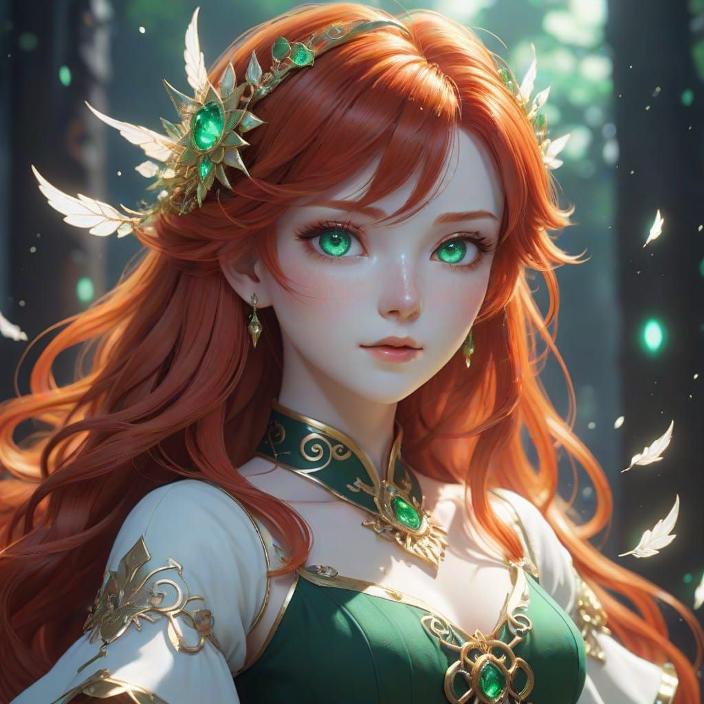 Ethereal Goddess in Hyper-Detailed Anime Style