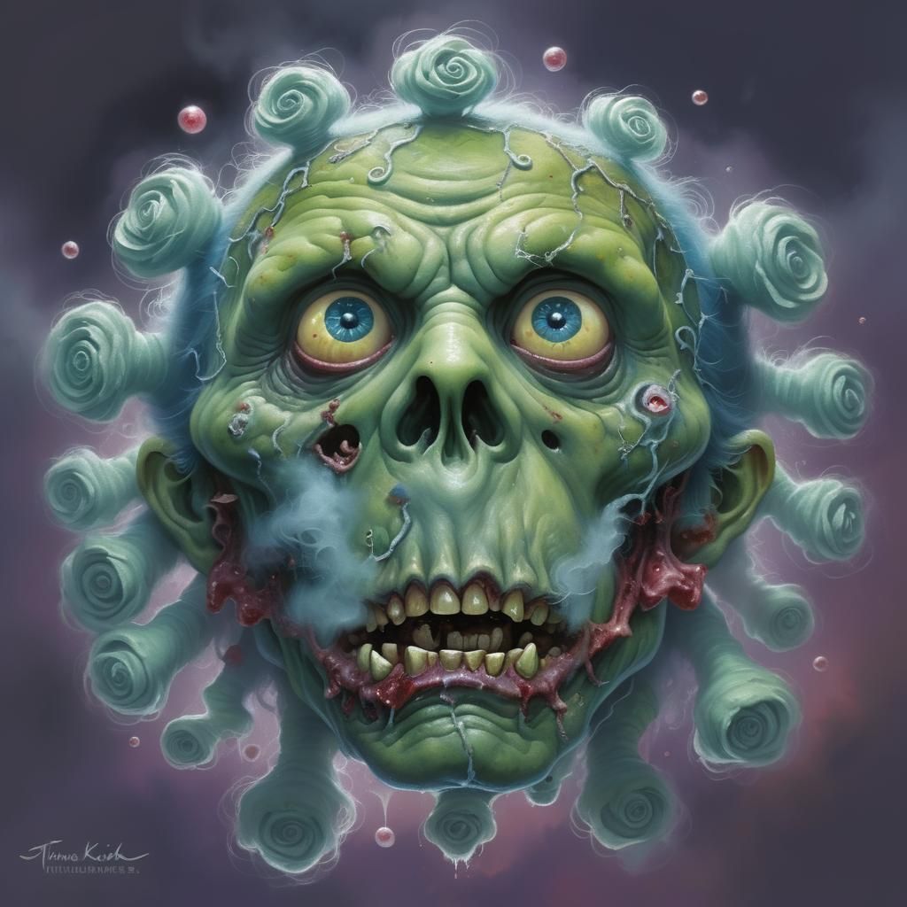 Adorable Zombie in Ethereal Fantasy Style