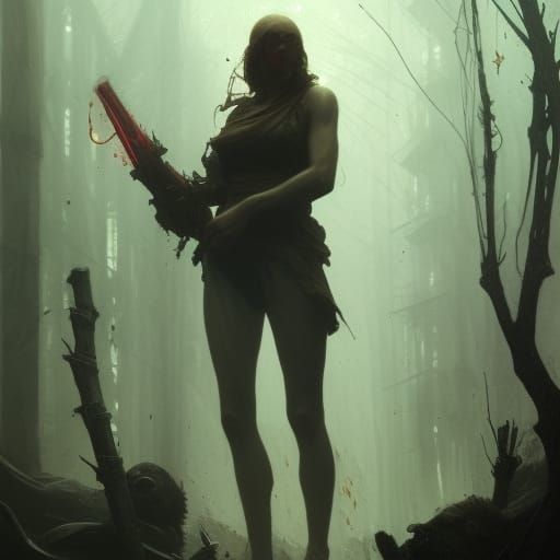 Dark Fantasy Serial Killer Concept Art in 8K