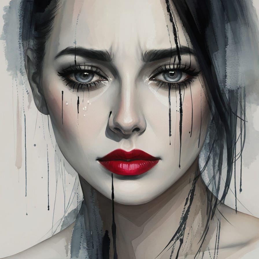 Emotional Portrait in a Muted Color Palette