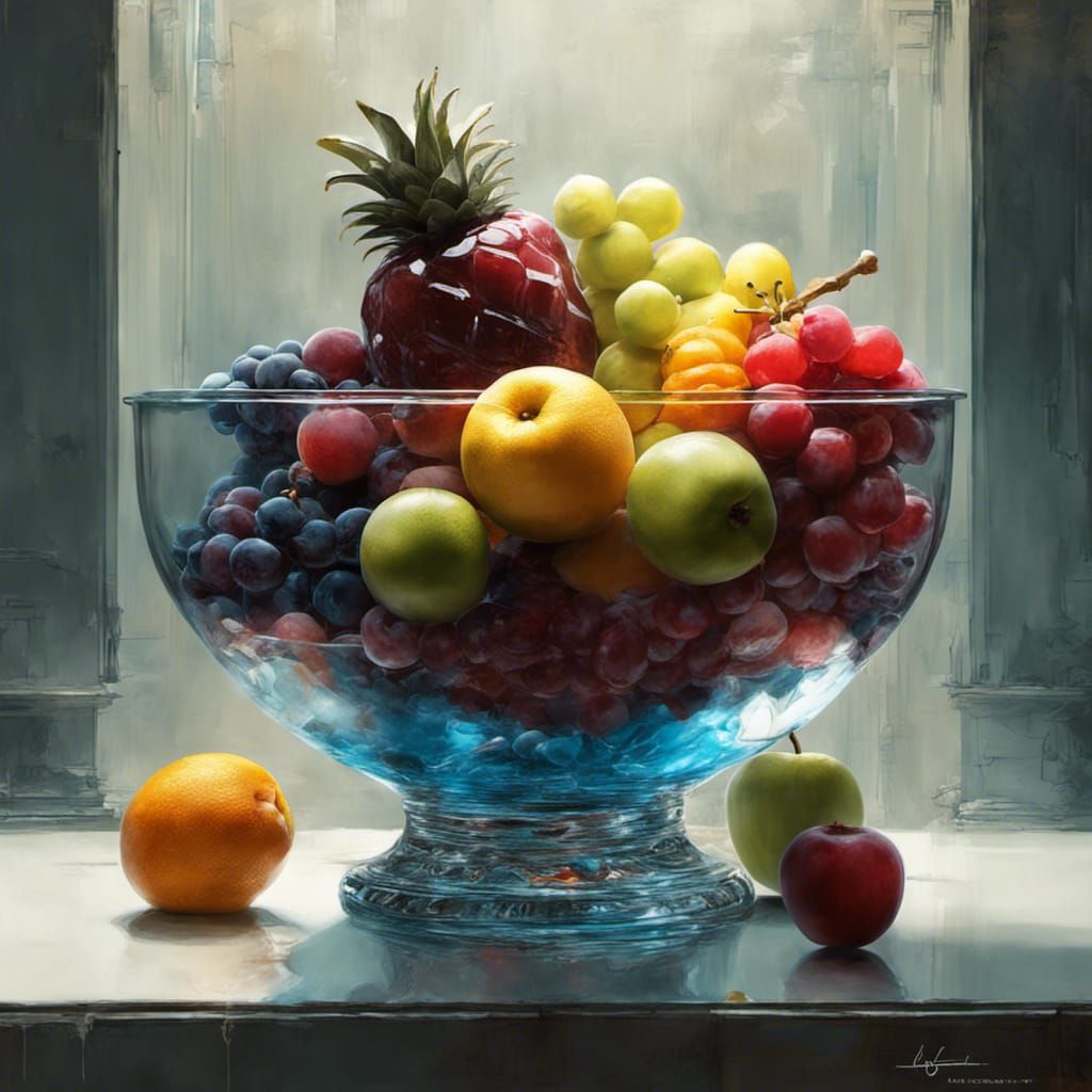 Glass Bowl of Fruit