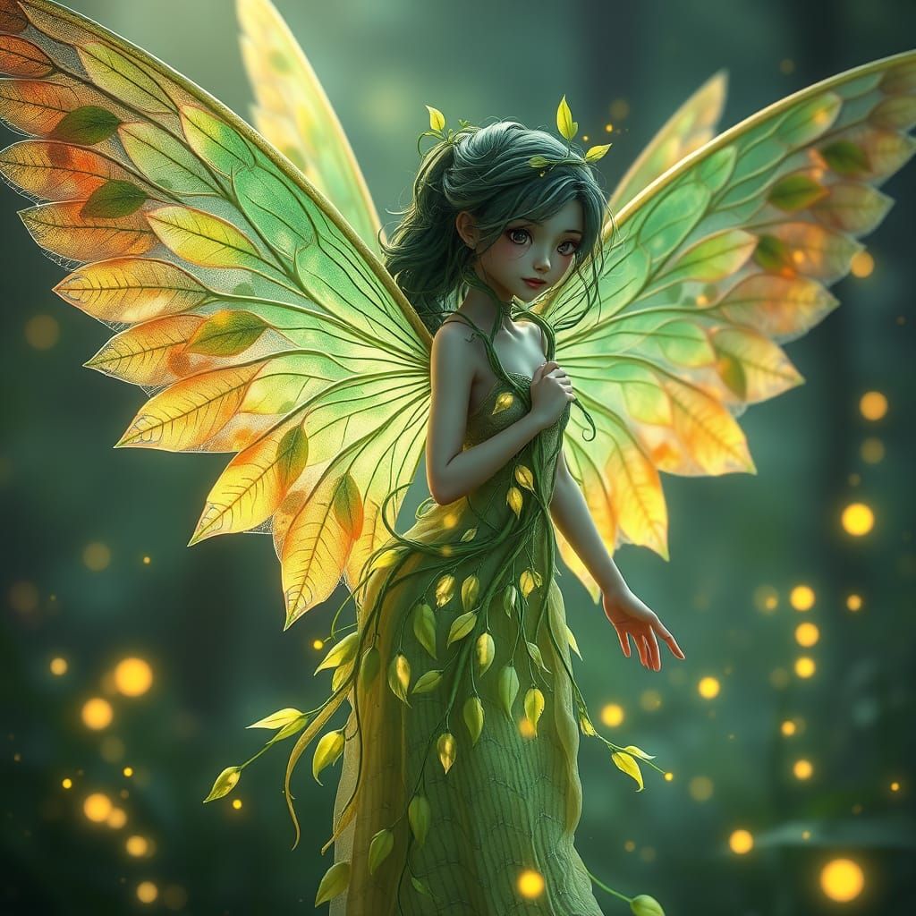 Enchanted Forest Fairy in Vibrant Colors
