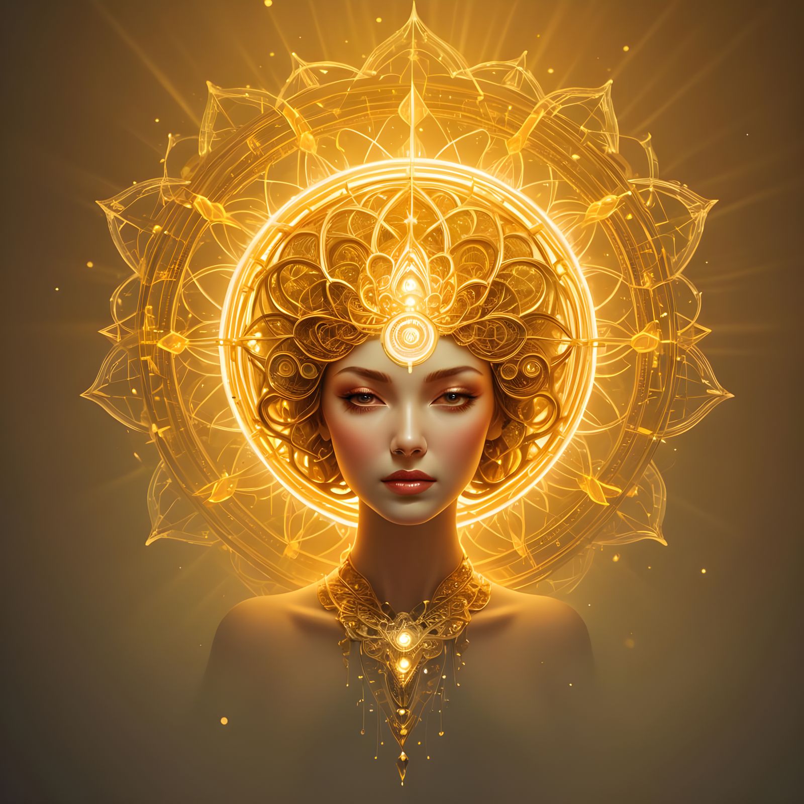 Luminous Mind of Light in 50s Style