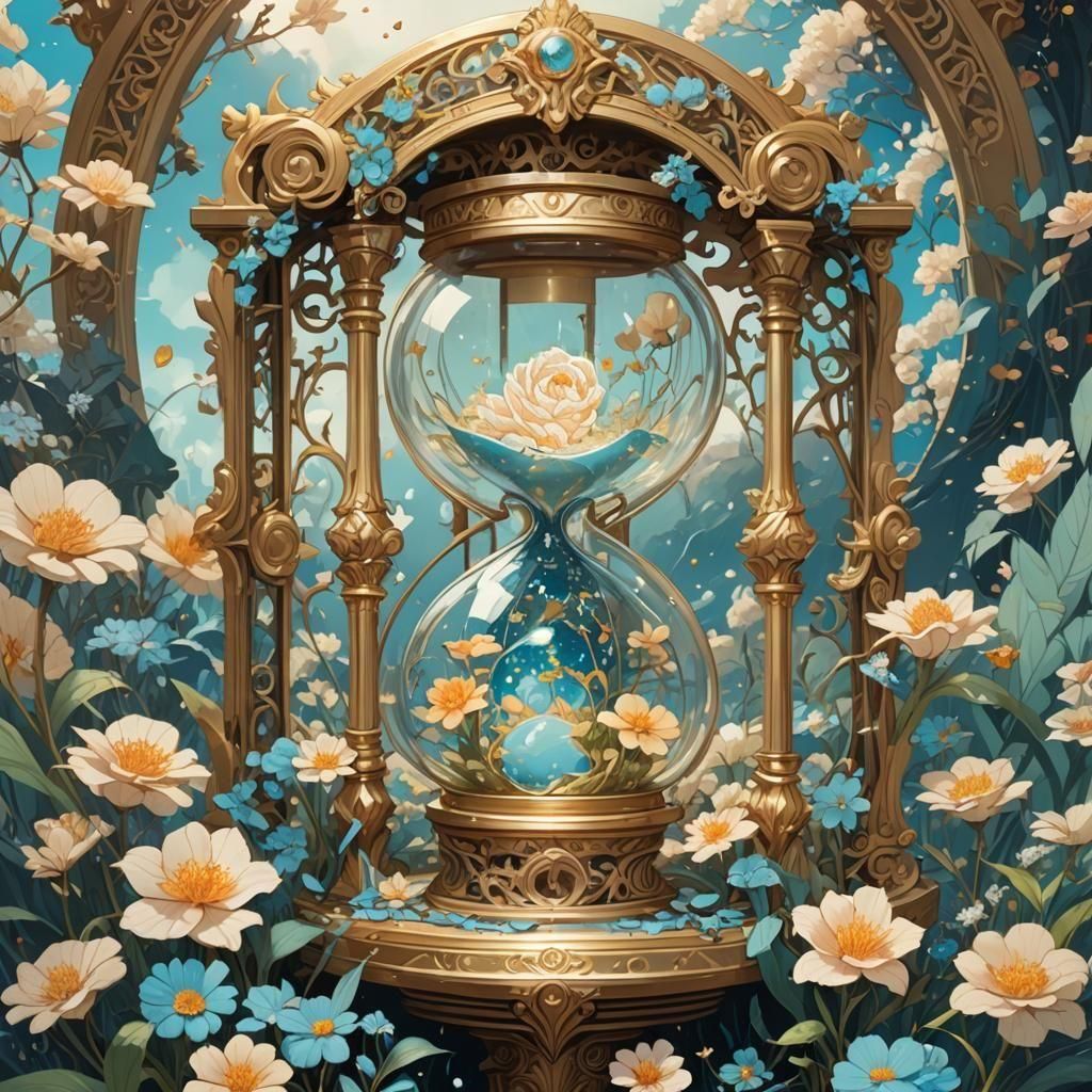 Elegant Anime Flower with Pastel Colors