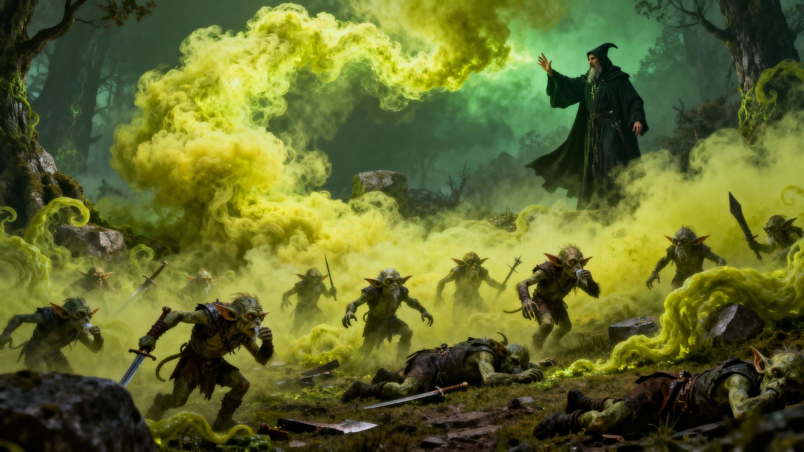 D&D Cloudkill Spell: Wizard Unleashes Toxic Fog