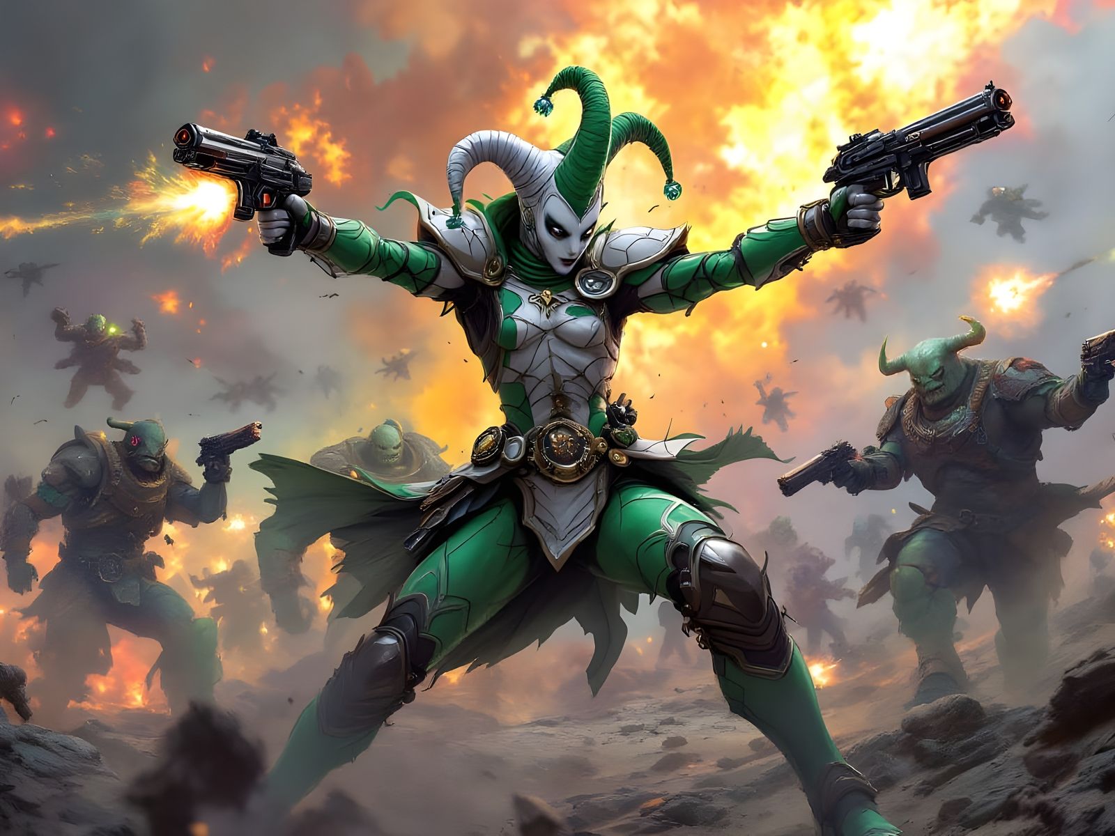 Eldar Harlequin in Combat