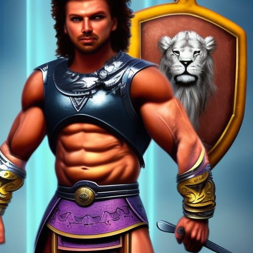 Sci-Fi Aztec-Roman Warrior in Chiangmai, 3D Digital Art