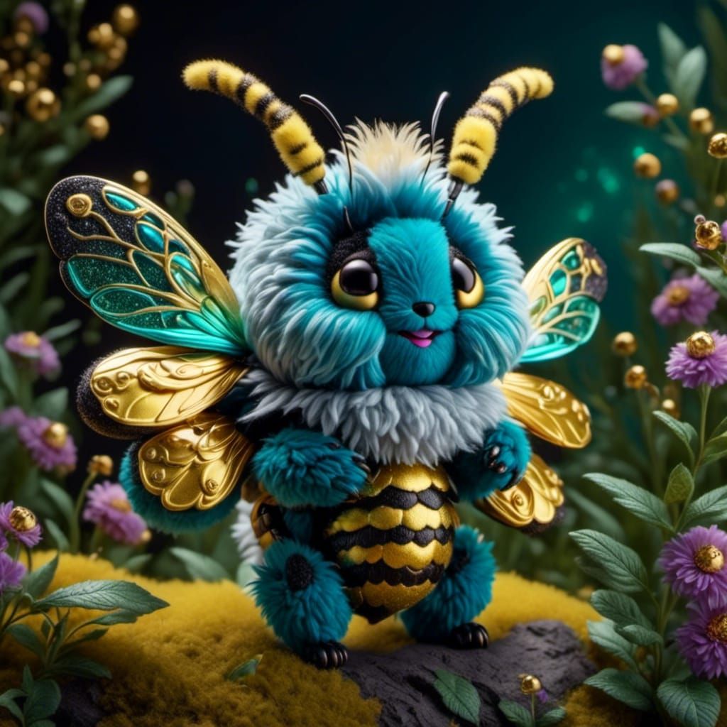 Cute Fuzzy Bumble Dodo Bird Muppet in Chibi Style
