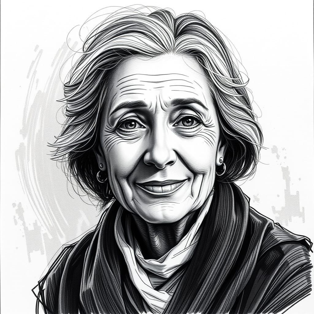 Ethereal Woman Lost in Thought