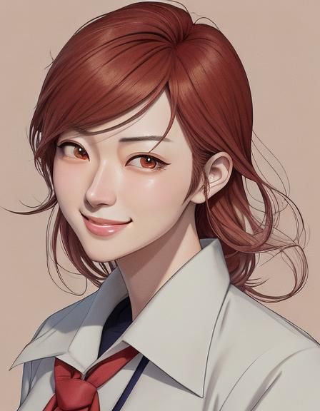 Anime Portrait of Kris in School Uniform