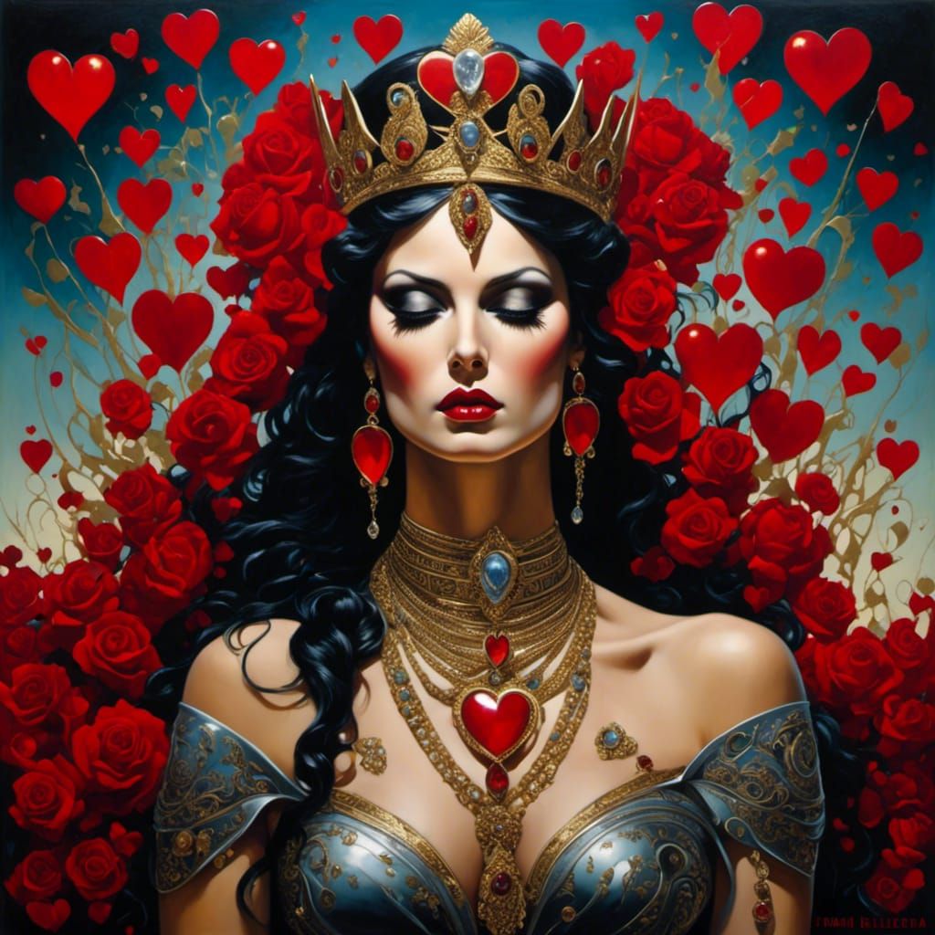 Queen of Broken Hearts in Unique Style
