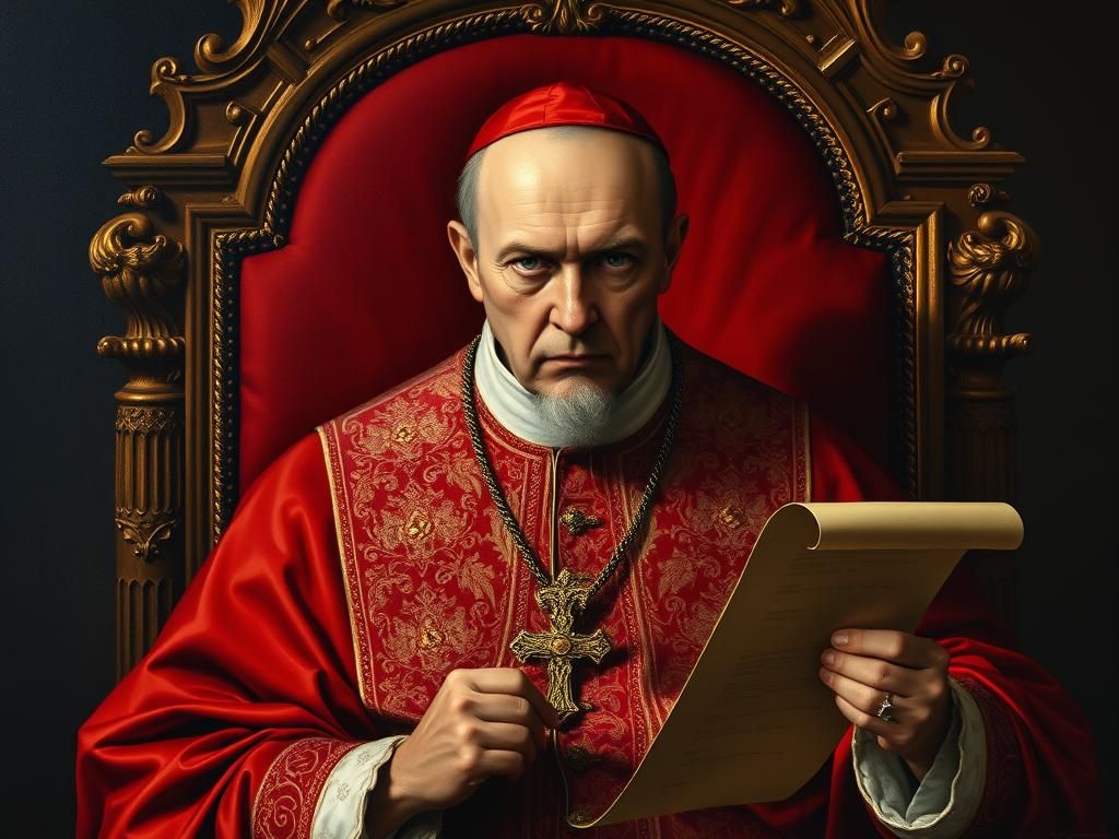 Pope Innocent X Portrait in Baroque Style