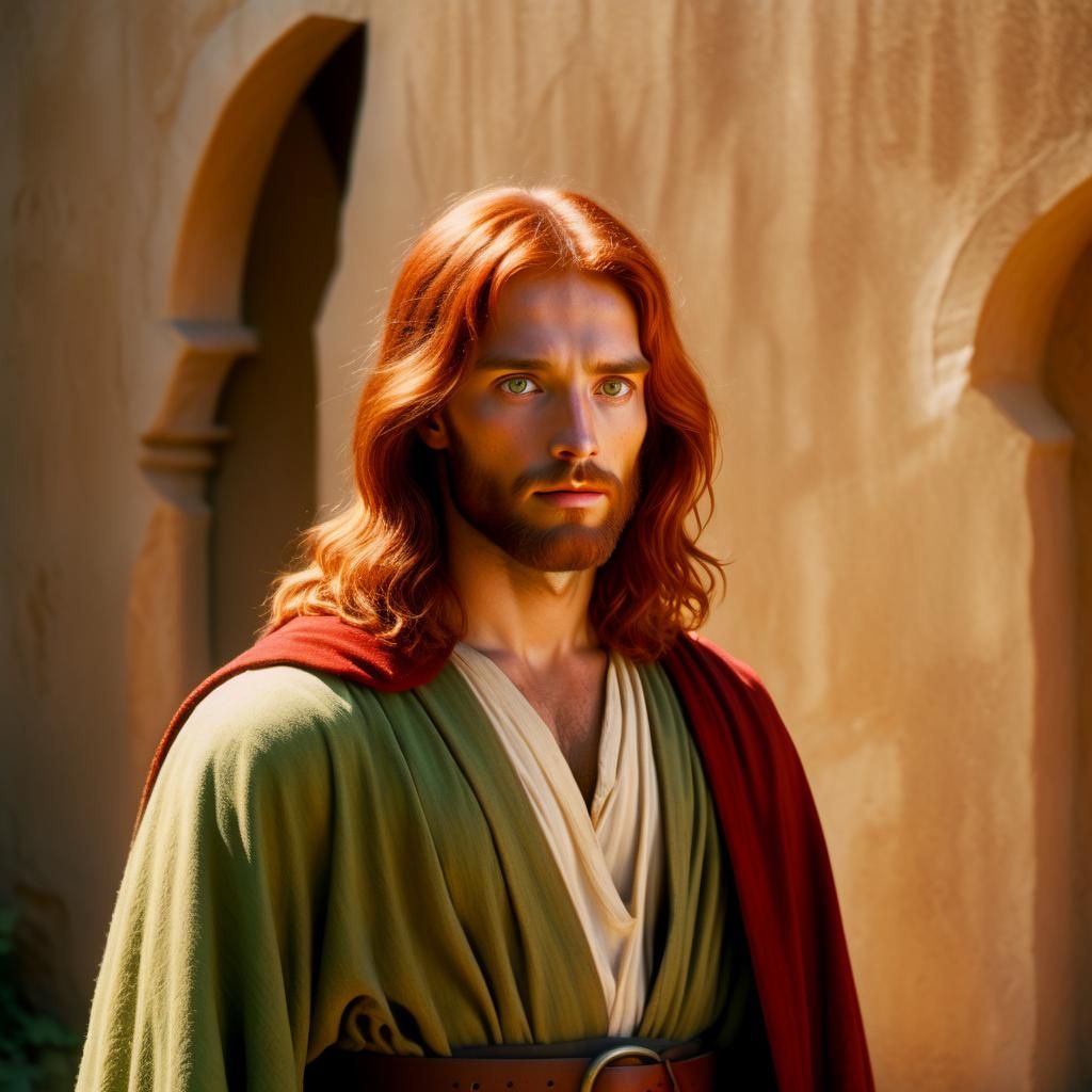 Jesus of Nazareth in Warm, Golden Light