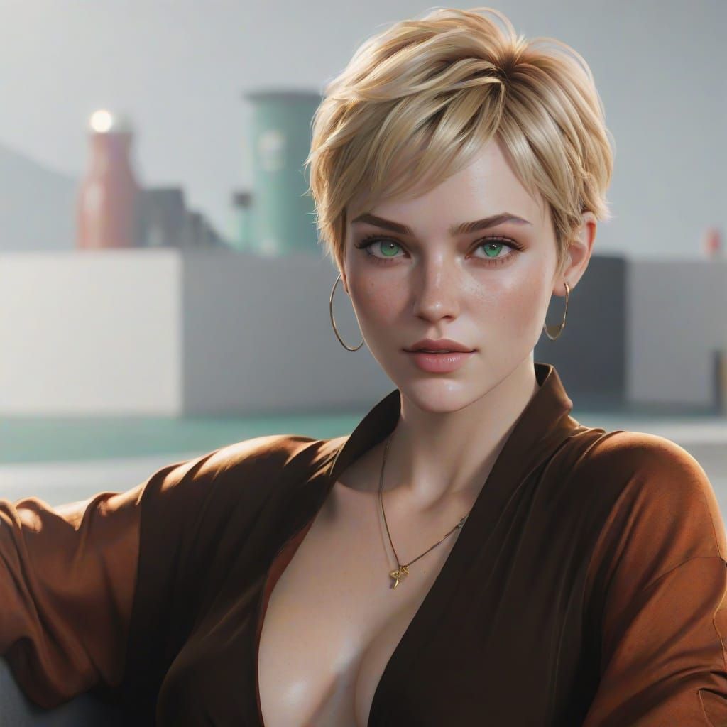 Mystical Pixie Woman in Enchanting, Hyper-Realistic Art