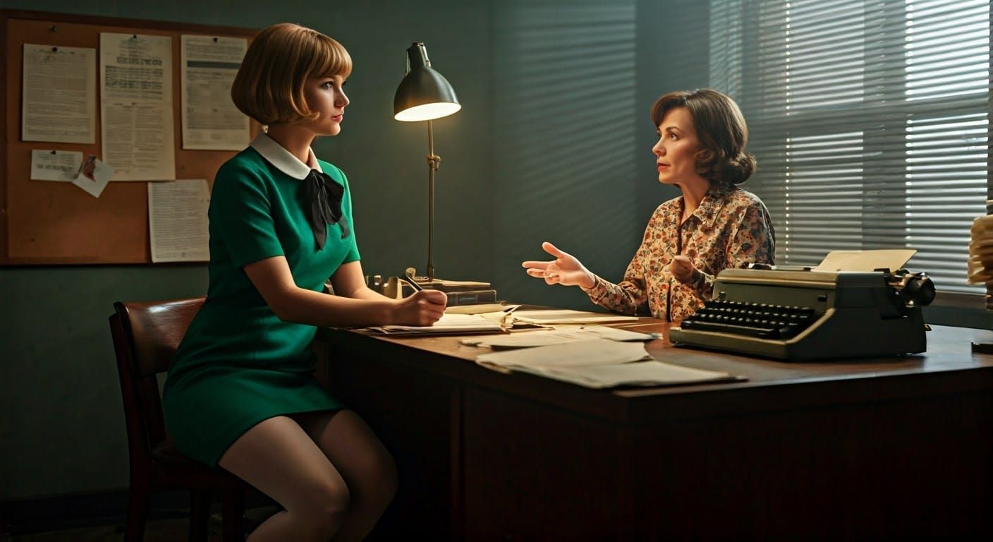 Retro Horror Film Still from 1966, Shot in 16mm Style with F...