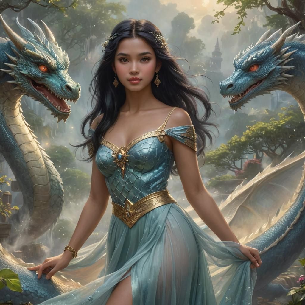 Ethereal Portrait of Raya, Princess of Dragons