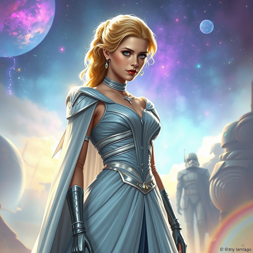 Cinderella as Princess Leia in Galactic Royalty Style
