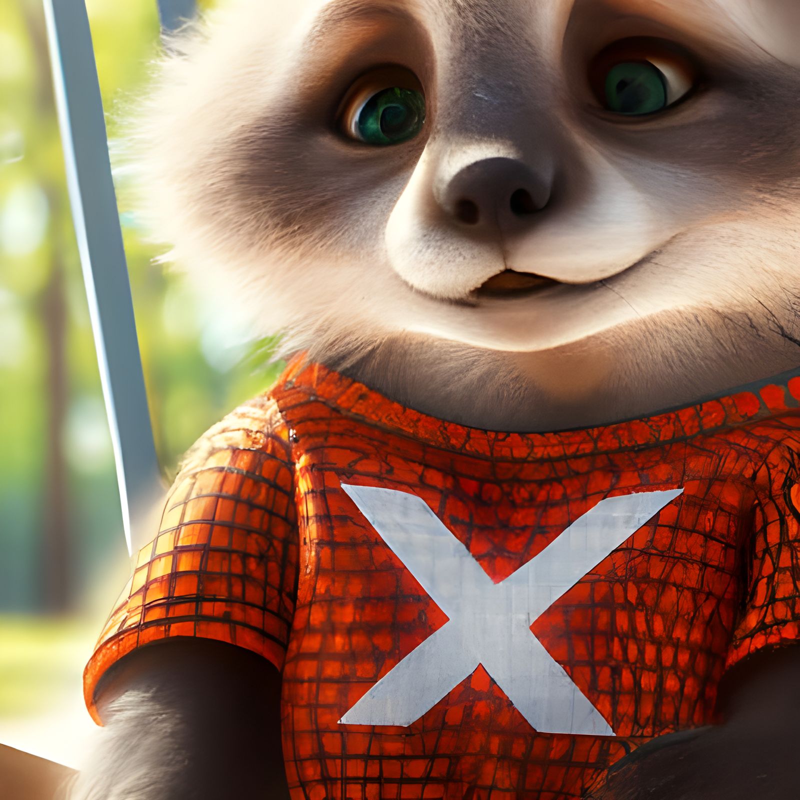 Adorable Animal in T-Shirt, 3D Rendered