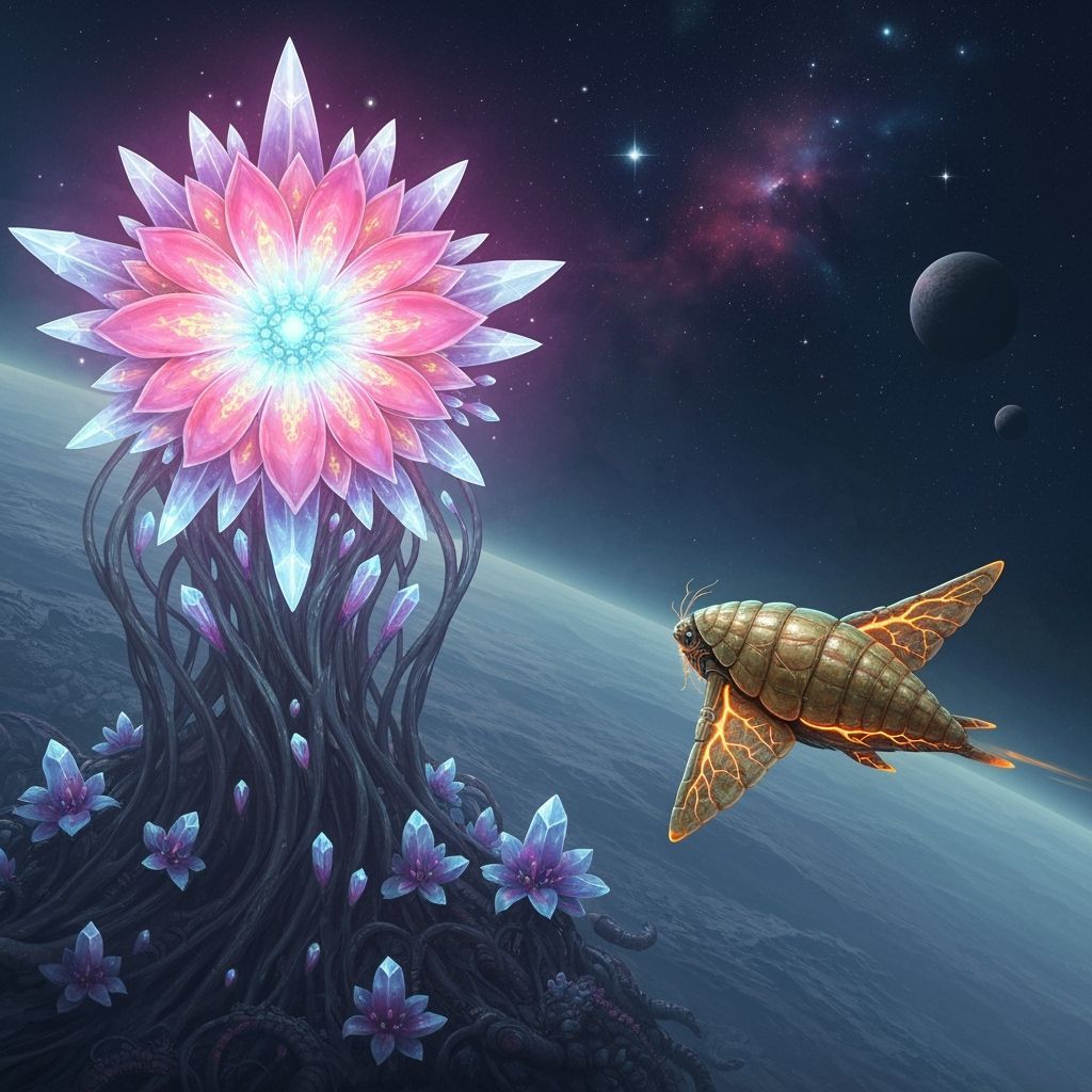 Luminous Alien Flora in Cosmic Landscape