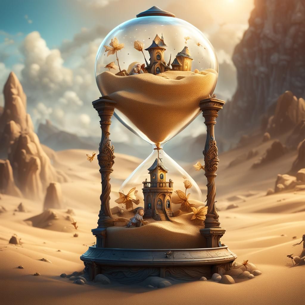 Sand Fairy Trapped Inside Hourglass