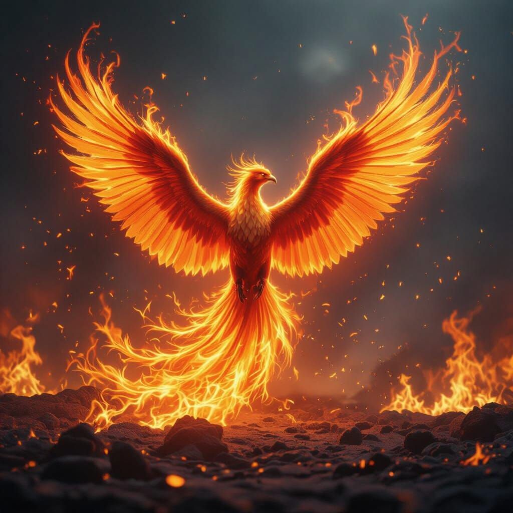 Epic Phoenix Rises From Flames
