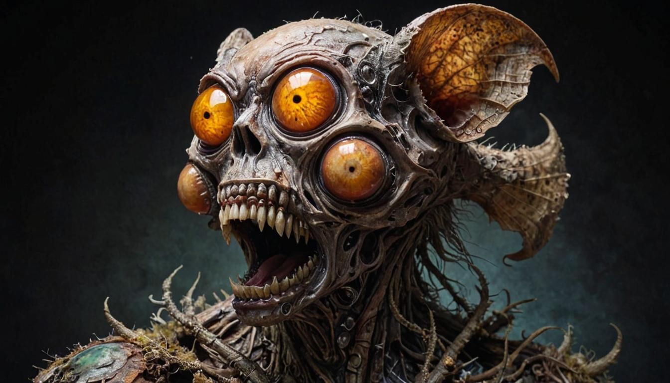 Cosmic Cryptid Creature in Surreal Visionary Art Style