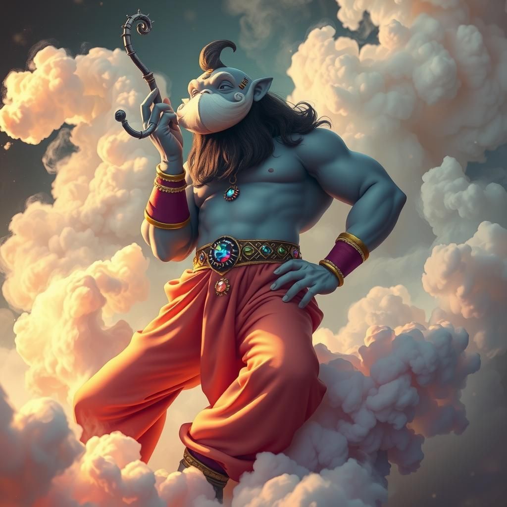 Gemstone Genie in Dreamlike Digital Art