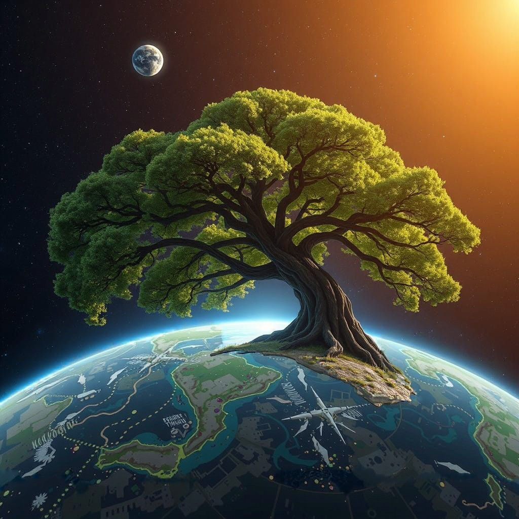 Surreal Tree Reaches for the Cosmos