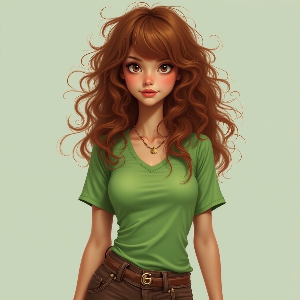 Laid-Back Boho Woman in Retro Style